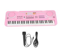 FUNNETOYU Electronic Piano for Key Multifunction Keyboard with Microphone Pink Educational Musical Instrument Plaything for Early Learning and Creativity Development