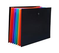 FUNNETOYU Expandable PP Accordion File Folder Organizer with Closure Document Storage for Office Business Receipts Invoices and School Papers Travel File Organizer in Black