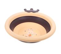 FUNNETOYU Foldable Cartoon Wash Basin Portable Small Wash Bowl for Multi Functional Travel Foot Basin with Hook for Easy Drain and Space Saving Storage