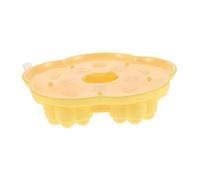FUNNETOYU Food-Grade Silicone Food Freezer Tray with Lids Cute Cat Paw Shapes Versatile for Freezing and Steaming Safe and Practical Weaning Tray for Home Use Yellow