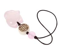 FUNNETOYU Fox Shape Jade Agate Phone Strap Charm Creative Pendant for Women Unique Pink Chalcedony Keychain Stylish Phone and Bag Hanging Decor Lovers
