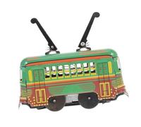 FUNNETOYU Friction Powered Die Cast Trolley Retro London City Bus Vehicles for Play and Home Decor Artistic Vintage Style Collectible