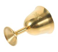 FUNNETOYU Golden Copper Chalice Multi-Function Buddhism Cup with Bright Colour and Long Time Use Suitable for Home and Temple Offering