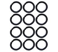 FUNNETOYU Hair Bands Stretchable and No Deformation for Thick Hair 20pcs Black Extra Strong Seamless for Women
