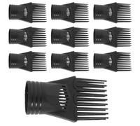 FUNNETOYU Hair Dryer Comb Nozzle 5.12in Plastic Lightweight Concentrator Attachment for Home and Barber Shop Styling Volume Diffuser 10pcs Pack