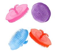 FUNNETOYU Hair Scalp Exfoliator 4pcs PE Shampoo Brush Set for Home Use with Manual Operation and Deep Hair Cleaning