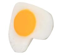FUNNETOYU Heart Shaped Fried Egg Model Small Artificial Fried Egg Prop for Kitchen Home Decor Photography Food Pretend Play Model