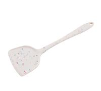 FUNNETOYU Heat Resistant Silicone Spatula with Long Handle Non Stick Cooking Utensil for Home Frying Scratch Resistant Kitchen Accessory Comfortable Grip for Wok and Pan Use