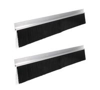 FUNNETOYU Heavy Duty Rolling Door Brush Strip and Noise Blocking 2pcs Aluminium and Plastic Construction with Dense Nylon Bristles Small Animal Protection for Roll up Garage Doors