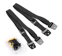 FUNNETOYU Heavy Duty Tv Furniture Tip Straps with Wall Anchors for Proofing and Safety Adjustable Non Slip Metal Buckles Secure Dresser and Flat Screen Tvs Easy Installation Kit Black
