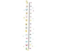 FUNNETOYU Height Measurement Sticker with Cartoon Animal Patterns Growth Chart Wall Decal for Decoration Reusable Height Gauge Sticker for Bedroom and Bathroom Fun and Practical Measuring