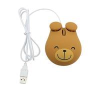 FUNNETOYU Home Little Bear Cute Wired Usb Optical Mouse for Laptop Multifunctional Gaming and Work Mouse Enhanced Durability and Stylish Design