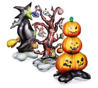 FUNNETOYU Inflatable Halloween Balloons Pumpkin Witch Dead Tree Props Aluminum Foil Party Decorations for Indoor Outdoor Festive Atmosphere