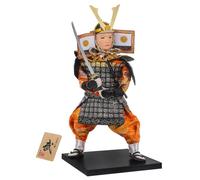 FUNNETOYU Intricately Designed Desktop Samurai Doll Japanese Warrior Ornament Japanese Style Artware Traditional Ninja Figurine for Home Decor and Collector Display