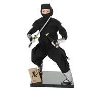 FUNNETOYU Japanese Ninja Doll Desktop Ornament Compact Japanese Home Decoration for Office Bedroom Living Tabletop Artwork with Stable Flat Base
