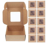 FUNNETOYU Jewelry Display Boxes Set of 20 Elegant Smooth Surface Paper Boxes 2.95X2.95X1.18In Multi-Function Storage Organizer for Marrying Events