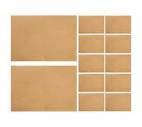 FUNNETOYU Kraft Paper File Folder Space Saving and Lays Flat Document Holder 12pcs with Single Pocket and Burrfree Edges for Contracts and Receipts, for Home Environments and Conference Use