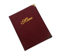 FUNNETOYU Leather Menu Book with Transparent Pocket Restaurant Menu Holder Folder Easy Replace Inner Pages Practical Server Note Pads for Order Taking Wine List and Meal Price Display