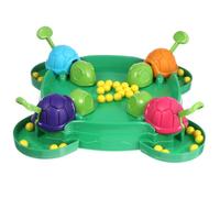 FUNNETOYU Leisure Turtle Educational Intelligent Table Game for Motor Skills Color Recognition Hand-eye Coordination Family Party Interactive Play with Beans