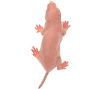 FUNNETOYU Lightweight Plastic Naked Mole Rat Figurine, Beige Small Mole Figurine with Simulated Details, for Decorating Your Table or Desk