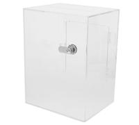 FUNNETOYU Lockable Transparent Acrylic Piggy Bank for Money Storage Box with Key Safety Lock Smooth Textured Saving Jar for Boys and gift for for for for for for Secure Cash Holder