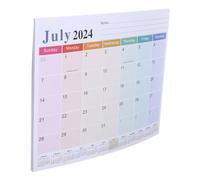 FUNNETOYU Magnetic Fridge Calendar English Planning Organizer Rainbow Design Large Space-saving Refrigerator Paper Calendar for Event Tracking and Management