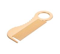FUNNETOYU Metal Mustache Comb for Men 4 Inch Long, Anti-static and Efficient Styling, Mini Pocket Beard Comb with Elegant Ring Design, for Beard and Sideburns Grooming during Travel