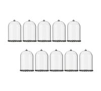 FUNNETOYU Mini Decorative Glass Bottles Globe 10pcs with Metal Caps for Creating Miniature Landscapes and Everyday Displays