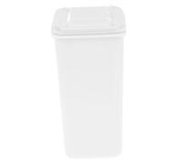 FUNNETOYU Mini Desktop Waste Bin and Pen Holder Multipurpose Small Organizer for Office and Home PP Material Trash Container for Stationery and Tiny Items Compact White Tabletop Storage Box