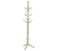 FUNNETOYU Mini Dollhouse Floor Clothing Rack, Lifelike Small Doll Hanger Set for Vintage Bedroom Decor, Miniature Clothes Storage Prop for Tiny Doll Play House Random Color Random Color