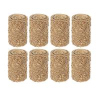 FUNNETOYU Mini Haystack Models 8Pcs Set 2X2X3Cm Faux Straw for Dollhouse Farm Scene Crafts and Autumn Harvest Decoration