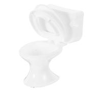 FUNNETOYU Mini House Toilet Pure White Miniature Bathroom Accessory for Dollhouse Realistic Mini Toilet Encouraging Imaginative Play and Creative Storytelling