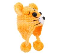 FUNNETOYU Mini Knitted Hats for Dolls Soft Yarn Diy Crafting Animal Cartoon Design Doll Hat Accessories for Festive Everyday Scenes