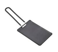 FUNNETOYU Mini Nonstick Cast Iron Grill Pan with Handle for Outdoor Camping Portable Steak Plate for Bbq Even Heat Distribution Cooking Skillet for Fish Vegetables Pizza and Meat