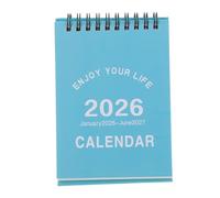 FUNNETOYU Mini Tabletop Calendar with Zodiac Horse Design Month Monthly Memo Planner for Office School Personal Use Ink Resistant Stylish Lake Green Desk Organizer