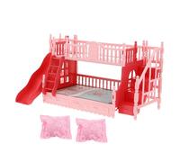 FUNNETOYU Miniature Doll Bed Set Dollhouse Furniture for Girls Generation Dolls Pretend Toy