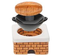 FUNNETOYU Miniature Dollhouse Stove Pot and Lid Realistic Kitchen Accessory for Tiny Doll Play House Scale Miniature Furniture Ornament for Doll House Decoration and Scene Creation
