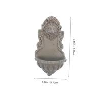 FUNNETOYU Miniature Outdoor Garden Wall Decor Resin Lion Head Fountain Craft Dollhouse Accessory Vintage Model for Dollhouse Courtyards and DIY Mini Landscape