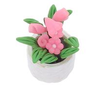 FUNNETOYU Miniature Simulation Bonsai Micro Landscape Mini Artificial Potted Plant Doll House Accessories Tiny House Miniatures Decorative for and Dollhouse Display