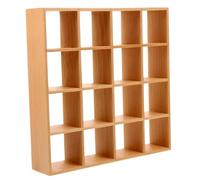 FUNNETOYU Miniature Wooden Storage Rack for Doll House Furniture Compartment Small Display Organizer Craft Decoration Accessory for Tiny Doll Play Houses and Mini Crafts