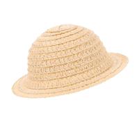FUNNETOYU Miniature Yellow Straw Hat for Dolls Woven Craft Accessory DIY Decoration Photo Prop Skin-friendly Material for Doll Dress-up and Home Decor Gifts