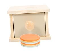 FUNNETOYU Montessori Wooden Object Box for Educational Coin Container for Preschoolers Enhances Motor Skills Hand Eye Coordination and Logical Thinking Early Learning Gift