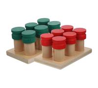 FUNNETOYU Montessori Wooden Sensory Smell Tube Educational for Fine Motor Skills Development Learning Game