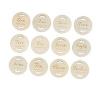 FUNNETOYU Monthly Milestone Cards Set Birth Month and Days, Nordic Leaf Design, Newborn and Photography Props for First Year Growth Commemoration