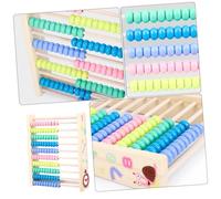 FUNNETOYU Multi-color Wooden Double-sided Abacus Frame Educational Tool for Counting Beads and Drawing Board to Enhance Math Skills Color Recognition and Finger Dexterity for Preschool