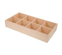 FUNNETOYU Multi Compartment Snack Tray with Dividers Natural Wood Serving Case for Dry Fruit Tea Bags and Candy Storage Lightweight Organizer for Home Cafe and Party Use Section