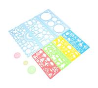 FUNNETOYU Multifunctional Geometric Drawing Stencil Ruler for Students and Artists Lightweight Portable PP Material Measuring Templates for Art Architecture School and Office Design