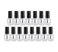 FUNNETOYU Nail Polish Bottles 25pcs Empty 5ml Glass Nail Gel Container with Brush Cap for Personal Use