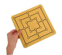 FUNNETOYU Nine Mens Morris Board Game Portable Lightweight Tabletop Chessboard for Family Travel Strategic Thinking and Entertainment Compact Traditional Board Game for Home and Parties