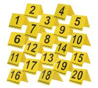 FUNNETOYU Numbered Evidence Markers Yellow with Measurement Scale 20pcs Lightweight Forensic Evidence Tags for Scene Marker